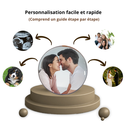 LumiMémoire : Orbe Vidéo Personnalisé (Enfants, Couples, Famille)